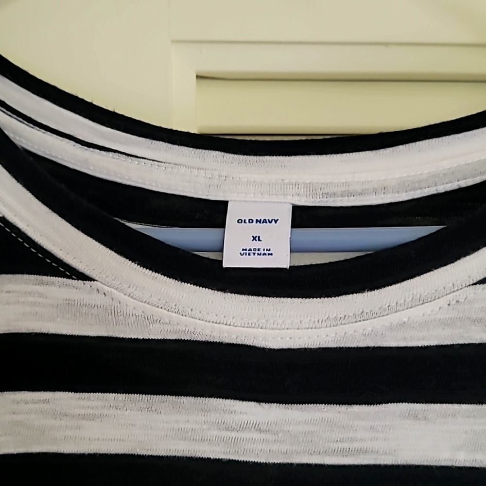 Nautical stripe t shirt dress
